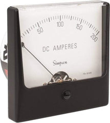 Simpson Electric - Analog, DC Ammeter, Panel Meter - 60 Hz, 10 Ohms at 60 Hz - Caliber Tooling