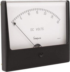 Simpson Electric - Analog, DC Voltmeter, Panel Meter - 60 Hz, 1000 Ohms at 60 Hz, 30 VDC - Caliber Tooling