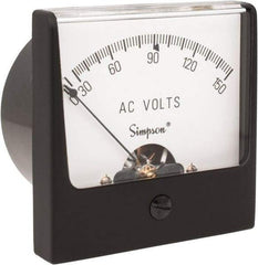 Simpson Electric - Analog, AC Voltmeter, Panel Meter - 60 Hz, 25000 Ohms at 60 Hz, 150 VAC - Caliber Tooling