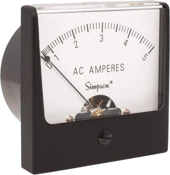 Simpson Electric - Analog, AC Ammeter, Panel Meter - 60 Hz, 0.008 Ohms at 60 Hz - Caliber Tooling