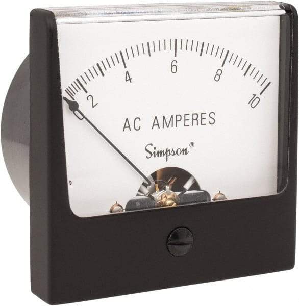 Simpson Electric - Analog, AC Ammeter, Panel Meter - 60 Hz, 0.004 Ohms at 60 Hz - Caliber Tooling