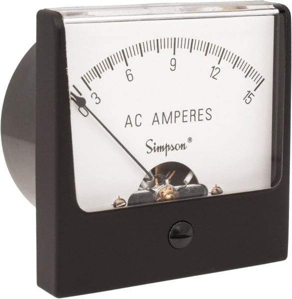 Simpson Electric - Analog, AC Ammeter, Panel Meter - 60 Hz, 0.0025 Ohms at 60 Hz - Caliber Tooling