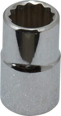 Blackhawk by Proto - 1/2" Drive, Standard Hand Socket - 12 Points, 1-1/2" OAL, Chrome Finish - Caliber Tooling