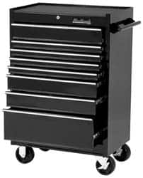 Blackhawk by Proto - 8 Drawer 1,400 Lb Capacity Steel Tool Roller Cabinet - 27" Wide x 41-1/2" High x 18" Deep, Ball Bearing Drawer Slides, Black - Caliber Tooling