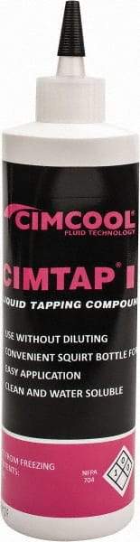Cimcool - Cimtap II, 16 oz Bottle Tapping Fluid - Water Soluble, For Chip Welding, Tap Breakage, Tap Burning - Caliber Tooling
