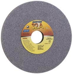 Norton - 14" Diam x 5" Hole x 1-1/2" Thick, G Hardness, 46 Grit Surface Grinding Wheel - Ceramic, Type 1, Coarse Grade, Vitrified Bond, No Recess - Caliber Tooling