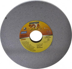 Norton - 7" Diam x 1-1/4" Hole x 1/2" Thick, H Hardness, 80 Grit Surface Grinding Wheel - Aluminum Oxide, Type 1, Medium Grade, 3,600 Max RPM, Vitrified Bond, No Recess - Caliber Tooling