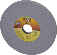 Norton - 7" Diam x 1-1/4" Hole x 1/2" Thick, I Hardness, 80 Grit Surface Grinding Wheel - Aluminum Oxide, Type 1, Medium Grade, 3,600 Max RPM, Vitrified Bond, No Recess - Caliber Tooling