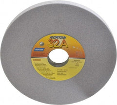 Norton - 7" Diam x 1-1/4" Hole x 1/2" Thick, K Hardness, 80 Grit Surface Grinding Wheel - Aluminum Oxide, Type 1, Medium Grade, 3,600 Max RPM, Vitrified Bond, No Recess - Caliber Tooling