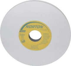 Norton - 7" Diam x 1-1/4" Hole x 1/2" Thick, I Hardness, 100 Grit Surface Grinding Wheel - Aluminum Oxide, Type 1, Fine Grade, 3,600 Max RPM, Vitrified Bond, No Recess - Caliber Tooling