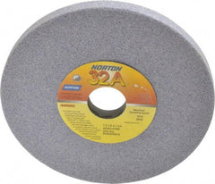 Norton - 7" Diam x 1-1/4" Hole x 1/2" Thick, H Hardness, 60 Grit Surface Grinding Wheel - Aluminum Oxide, Type 1, Medium Grade, 3,600 Max RPM, Vitrified Bond, No Recess - Caliber Tooling