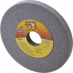 Norton - 6" Diam x 1-1/4" Hole x 1/2" Thick, K Hardness, 46 Grit Surface Grinding Wheel - Aluminum Oxide, Type 1, Coarse Grade, 4,140 Max RPM, Vitrified Bond, No Recess - Caliber Tooling