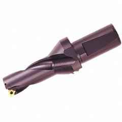 Iscar - 81mm Max Drill Depth, 2.25xD, 36mm Diam, Indexable Insert Drill - 2 Inserts, 32mm Shank Diam, Whistle Notch Shank - Caliber Tooling