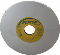 Norton - 7" Diam x 1-1/4" Hole x 1/4" Thick, H Hardness, 100 Grit Surface Grinding Wheel - Aluminum Oxide, Type 1, Fine Grade, 3,600 Max RPM, Vitrified Bond, No Recess - Caliber Tooling