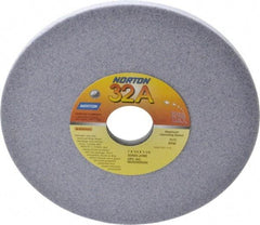 Norton - 7" Diam x 1-1/4" Hole x 1/4" Thick, J Hardness, 60 Grit Surface Grinding Wheel - Aluminum Oxide, Type 1, Medium Grade, 3,600 Max RPM, Vitrified Bond, No Recess - Caliber Tooling