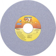 Norton - 7" Diam x 1-1/4" Hole x 1/4" Thick, K Hardness, 60 Grit Surface Grinding Wheel - Aluminum Oxide, Type 1, Medium Grade, 3,600 Max RPM, Vitrified Bond, No Recess - Caliber Tooling