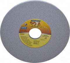 Norton - 7" Diam x 1-1/4" Hole x 1/4" Thick, I Hardness, 100 Grit Surface Grinding Wheel - Aluminum Oxide, Type 1, Fine Grade, 3,600 Max RPM, Vitrified Bond, No Recess - Caliber Tooling