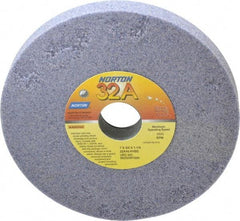 Norton - 7" Diam x 1-1/4" Hole x 3/4" Thick, H Hardness, 46 Grit Surface Grinding Wheel - Aluminum Oxide, Type 1, Coarse Grade, 3,600 Max RPM, Vitrified Bond, No Recess - Caliber Tooling