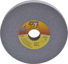 Norton - 7" Diam x 1-1/4" Hole x 3/4" Thick, I Hardness, 60 Grit Surface Grinding Wheel - Aluminum Oxide, Type 1, Medium Grade, 3,600 Max RPM, Vitrified Bond, No Recess - Caliber Tooling