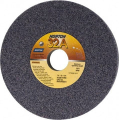 Norton - 7" Diam x 1-1/4" Hole x 1" Thick, H Hardness, 46 Grit Surface Grinding Wheel - Aluminum Oxide, Type 1, Coarse Grade, 3,600 Max RPM, Vitrified Bond, No Recess - Caliber Tooling