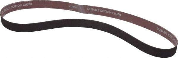 Norton - 1" Wide x 42" OAL, 50 Grit, Aluminum Oxide Abrasive Belt - Aluminum Oxide, Coarse, Coated, X Weighted Cloth Backing, Series R228 - Caliber Tooling