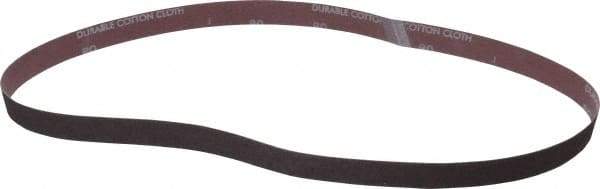 Norton - 1" Wide x 42" OAL, 80 Grit, Aluminum Oxide Abrasive Belt - Aluminum Oxide, Medium, Coated, X Weighted Cloth Backing, Series R228 - Caliber Tooling