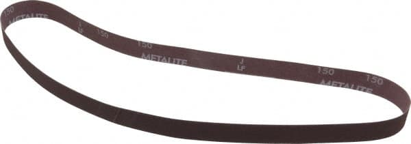 Norton - 1" Wide x 42" OAL, 150 Grit, Aluminum Oxide Abrasive Belt - Aluminum Oxide, Very Fine, Coated, X Weighted Cloth Backing, Series R228 - Caliber Tooling