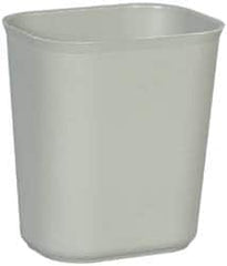 Rubbermaid - 14 Qt Gray Rectangle Trash Can - Fiberglass, 12-1/4" High x 11-1/8" Long x 8-1/4" Wide - Caliber Tooling