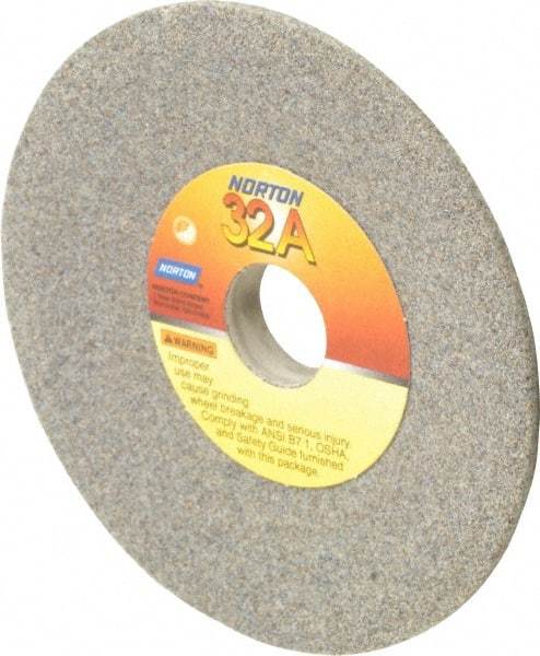 Norton - 4" Diam, 3/4" Hole Size, 1/2" Overall Thickness, 60 Grit, Type 12 Tool & Cutter Grinding Wheel - Medium Grade, Aluminum Oxide, K Hardness, Vitrified Bond, 6,210 RPM - Caliber Tooling