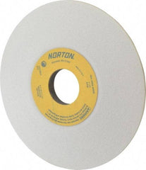 Norton - 6" Diam, 1-1/4" Hole Size, 1/2" Overall Thickness, 60 Grit, Type 12 Tool & Cutter Grinding Wheel - Medium Grade, Aluminum Oxide, K Hardness, Vitrified Bond, 4,140 RPM - Caliber Tooling