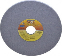 Norton - 8" Diam x 1-1/4" Hole x 1/4" Thick, K Hardness, 60 Grit Surface Grinding Wheel - Aluminum Oxide, Type 1, Medium Grade, 3,600 Max RPM, Vitrified Bond, No Recess - Caliber Tooling