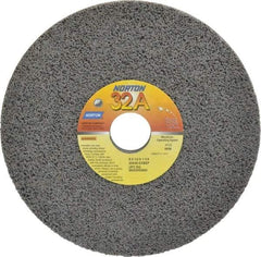 Norton - 8" Diam x 1-1/4" Hole x 1/2" Thick, G Hardness, 46 Grit Surface Grinding Wheel - Aluminum Oxide, Type 1, Coarse Grade, 3,105 Max RPM, Vitrified Bond, No Recess - Caliber Tooling