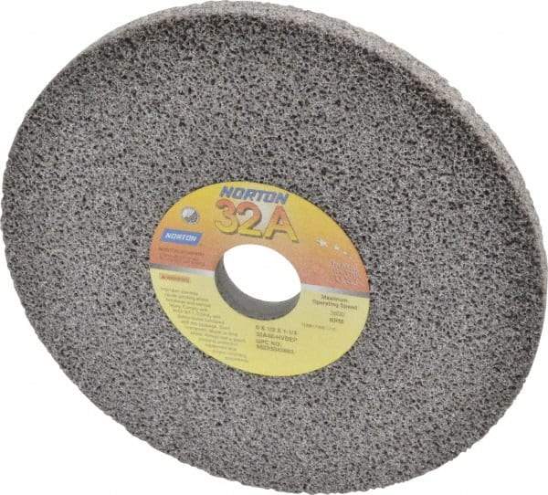 Norton - 8" Diam x 1-1/4" Hole x 1/2" Thick, H Hardness, 46 Grit Surface Grinding Wheel - Aluminum Oxide, Type 1, Coarse Grade, 3,600 Max RPM, Vitrified Bond, No Recess - Caliber Tooling