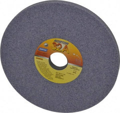 Norton - 8" Diam x 1-1/4" Hole x 1/2" Thick, I Hardness, 46 Grit Surface Grinding Wheel - Aluminum Oxide, Type 1, Coarse Grade, 3,105 Max RPM, Vitrified Bond, No Recess - Caliber Tooling