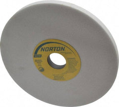 Norton - 8" Diam x 1-1/4" Hole x 1/2" Thick, J Hardness, 60 Grit Surface Grinding Wheel - Aluminum Oxide, Type 1, Medium Grade, 3,600 Max RPM, Vitrified Bond, No Recess - Caliber Tooling