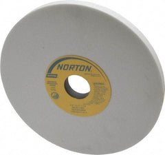 Norton - 8" Diam x 1-1/4" Hole x 1/2" Thick, I Hardness, 80 Grit Surface Grinding Wheel - Aluminum Oxide, Type 1, Medium Grade, 3,600 Max RPM, Vitrified Bond, No Recess - Caliber Tooling