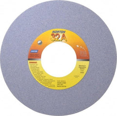 Norton - 10" Diam x 3" Hole x 1/2" Thick, J Hardness, 60 Grit Surface Grinding Wheel - Aluminum Oxide, Type 1, Medium Grade, 2,485 Max RPM, Vitrified Bond, No Recess - Caliber Tooling