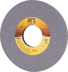 Norton - 10" Diam x 3" Hole x 1/2" Thick, K Hardness, 60 Grit Surface Grinding Wheel - Aluminum Oxide, Type 1, Medium Grade, 2,485 Max RPM, Vitrified Bond, No Recess - Caliber Tooling