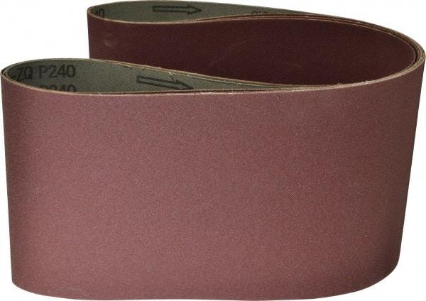 Tru-Maxx - 6" Wide x 48" OAL, 240 Grit, Aluminum Oxide Abrasive Belt - Aluminum Oxide, Very Fine, Coated - Caliber Tooling