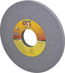 Norton - 12" Diam x 3" Hole x 3/4" Thick, I Hardness, 46 Grit Surface Grinding Wheel - Aluminum Oxide, Type 1, Coarse Grade, 2,070 Max RPM, Vitrified Bond, No Recess - Caliber Tooling