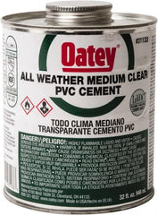 Oatey - 32 oz All-Purpose Medium Bodied Cement - Clear, Use with PVC - Caliber Tooling