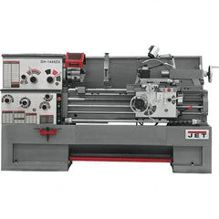 Jet - 14" Swing, 40" Between Centers, 230/460 Volt, Triple Phase Engine Lathe - 7MT Taper, 7-1/2 hp, 42 to 1,800 RPM, 3-1/8" Bore Diam, 40" Deep x 46-7/8" High x 97-1/2" Long - Caliber Tooling
