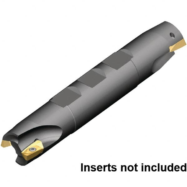 Kennametal - 3/4" Cut Diam, 3/4" Shank Diam, Indexable Square Shoulder End Mill - Weldon Shank, 0° Lead Angle - Caliber Tooling