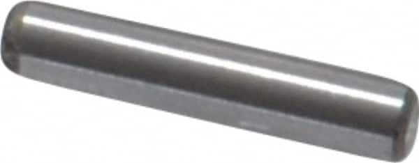 Value Collection - 1/16" Diam x 5/16" Pin Length Grade 8 Alloy Steel Standard Dowel Pin - C 50-58 Hardness, 800 Lb Breaking Strength, 1 Beveled & 1 Rounded End - Caliber Tooling