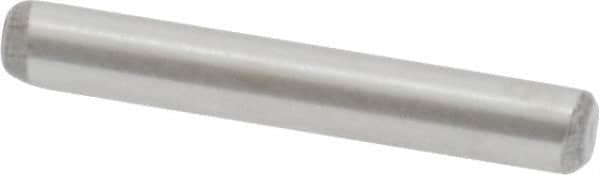 Value Collection - 3/32" Diam x 5/8" Pin Length Grade 8 Alloy Steel Standard Dowel Pin - C 50-58 Hardness, 1,800 Lb Breaking Strength, 1 Beveled & 1 Rounded End - Caliber Tooling