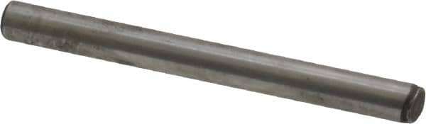 Value Collection - 3/32" Diam x 1" Pin Length Grade 8 Alloy Steel Standard Dowel Pin - C 50-58 Hardness, 1,800 Lb Breaking Strength, 1 Beveled & 1 Rounded End - Caliber Tooling