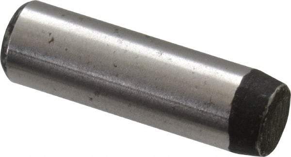 Value Collection - 3/16" Diam x 5/8" Pin Length Grade 8 Alloy Steel Standard Dowel Pin - C 50-58 Hardness, 7,200 Lb Breaking Strength, 1 Beveled & 1 Rounded End - Caliber Tooling