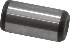 Value Collection - 1/4" Diam x 1/2" Pin Length Grade 8 Alloy Steel Standard Dowel Pin - C 50-58 Hardness, 12,800 Lb Breaking Strength, 1 Beveled & 1 Rounded End - Caliber Tooling