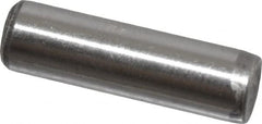 Value Collection - 1/4" Diam x 7/8" Pin Length Grade 8 Alloy Steel Standard Dowel Pin - C 50-58 Hardness, 12,800 Lb Breaking Strength, 1 Beveled & 1 Rounded End - Caliber Tooling