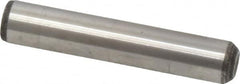 Value Collection - 3/8" Diam x 2" Pin Length Grade 8 Alloy Steel Standard Dowel Pin - C 50-58 Hardness, 28,700 Lb Breaking Strength, 1 Beveled & 1 Rounded End - Caliber Tooling